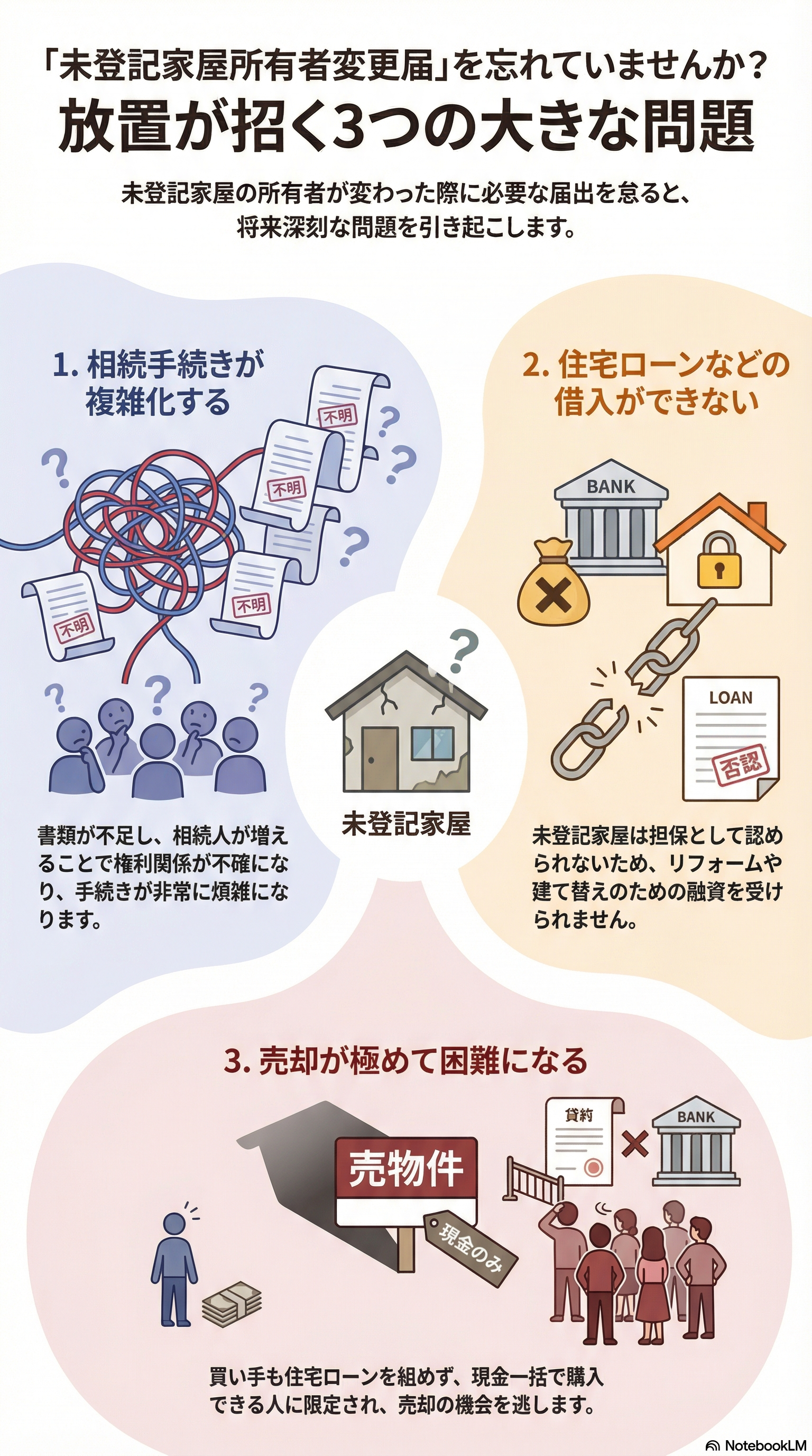 未登記家屋の名義変更についての注意喚起